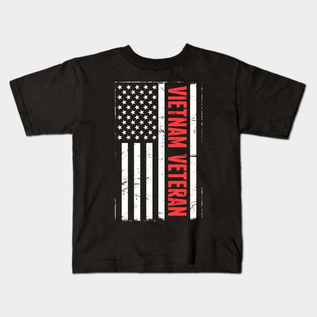 American Flag | Vietnam Veteran Kids T-Shirt by MeatMan